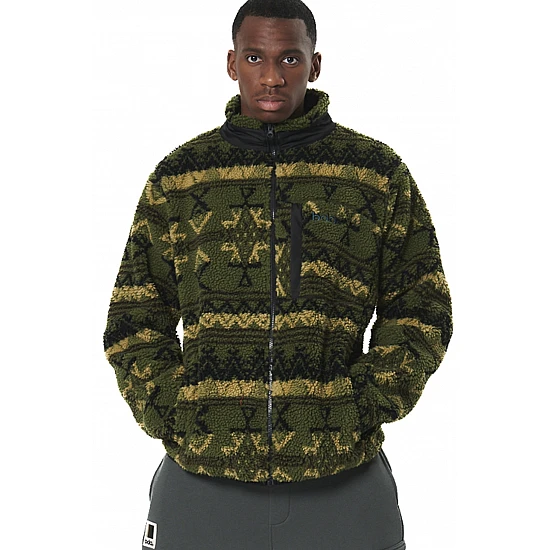 ΑΝΔΡΙΚΗ SHERPA ΖΑΚΕΤΑ  Body Action 073529-01-GREEN BLACK WINTER PASS