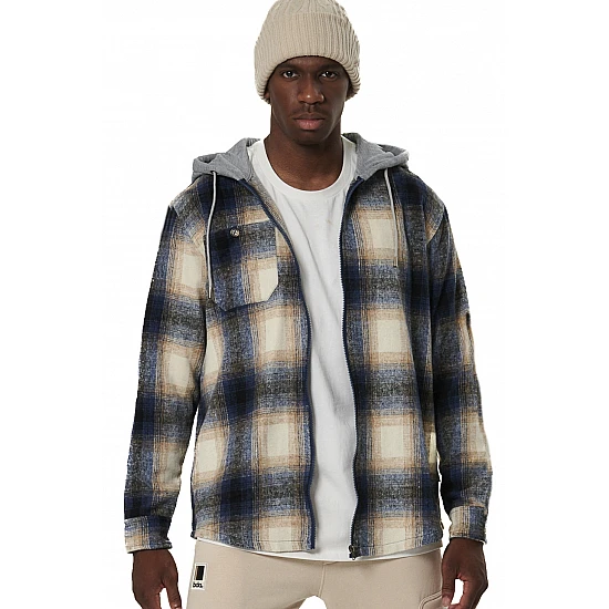 ΑΝΔΡΙΚΟ FLEECE ΠΟΥΚΑΜΙΣΟ ΚΑΡΟ  Body Action 073532-01-ECRU NAVY