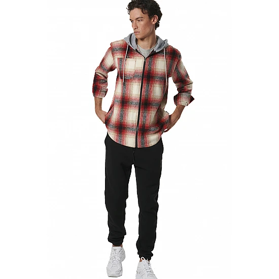 ΑΝΔΡΙΚΟ FLEECE ΠΟΥΚΑΜΙΣΟ ΚΑΡΟ  Body Action 073532-01-ECRU RED