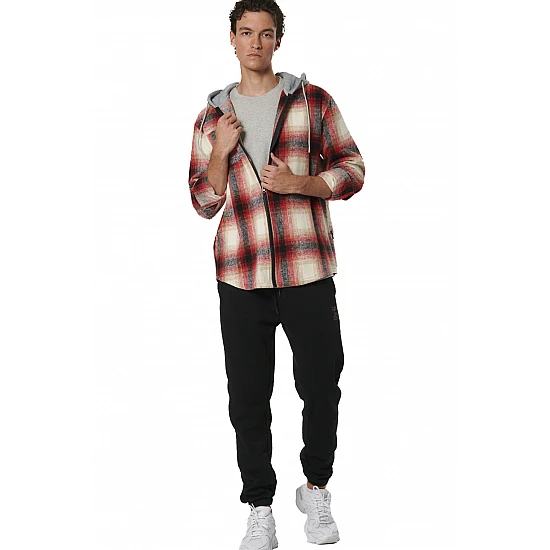 ΑΝΔΡΙΚΟ FLEECE ΠΟΥΚΑΜΙΣΟ ΚΑΡΟ  Body Action 073532-01-ECRU RED