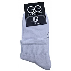 Ανδρική Κάλτσα Ημίκοντη Βαμβακερή GO SOCKS SENSI INIZIO 0904 ΛΕΥΚΟ