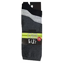 Παιδική Κάλτσα βαμβακερή 3άδα 31-34 ONE SIZE Sensi GO SOCKS 1106 ΜΑΥΡΟ ΑΝΘΡΑΚΙ ΓΚΡΙ