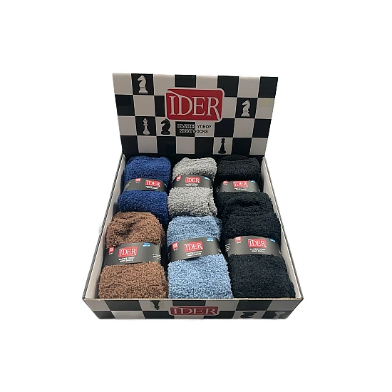 Ανδρική Κάλτσα Ύπνου Fleece Ισοθερμική One Size 42-47 IDER 2165-060 ΚΑΦΕ