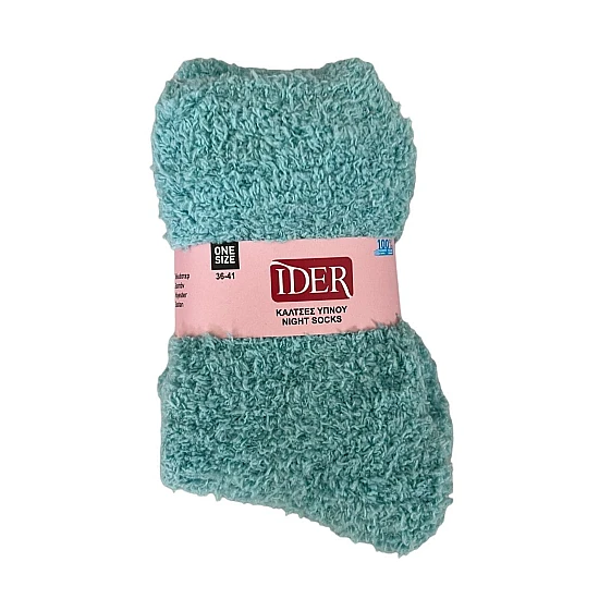 Γυναικεία Κάλτσα Ύπνου Fleece Ισοθερμική One Size 36-41 IDER 2165 AQUA