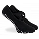 Γυναικεία Κάλτσα Γιόγκα Pilates Βαμβακερή One Size 36-41 Αντιολισθητικός Πάτος βετουζάκια Χιαστά Λάστιχα Στήριξης WALK W145-1 ΜΑΥΡΟ