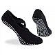 Γυναικεία Κάλτσα Γιόγκα Pilates Βαμβακερή One Size 36-41 Αντιολισθητικός Πάτος βετουζάκια Χιαστά Λάστιχα Στήριξης WALK W145-1 ΜΑΥΡΟ