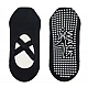 Γυναικεία Κάλτσα Γιόγκα Pilates Βαμβακερή One Size 36-41 Αντιολισθητικός Πάτος βετουζάκια Χιαστά Λάστιχα Στήριξης WALK W145-1 ΜΑΥΡΟ