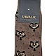 Ανδρική Κάλτσα Βαμβακερή με Σχέδιο WALK W1064-31-65 ΚΑΦΕ ΑΝΟΙΚΤΟ