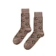 Ανδρική Κάλτσα Βαμβακερή με Σχέδιο WALK W1064-31-65 ΚΑΦΕ ΑΝΟΙΚΤΟ