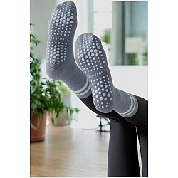 Γυναικεία Κάλτσα Γιόγκα One Size 36-41 Αντιολισθητικός Πάτος βετουζάκια ABS  IDER 2104 ΓΚΡΙ