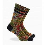Ανδρική Κάλτσα bamboo Σχέδιο seamless 360° print One Size 41-45 Μαλακό Λάστιχο WALK S500-30 ΠΡΑΣΙΝΟ