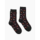 Κάλτσα Βαμβακερή Σχέδιο Wine One Size 36-40 Μαλακό Λάστιχο WALK W132-9-02 ΜΑΥΡΟ