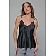 Σατέν Lingerie Top   Μαύρο Milena By Paris 010199-Μαύρο