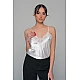 Σατέν Lingerie Top με Δαντέλα   Ιβουάρ Milena By Paris 010205-Ιβουάρ