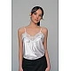 Σατέν Lingerie Top με Δαντέλα   Ιβουάρ Milena By Paris 010205-Ιβουάρ