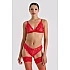 Δαντελένιο Σετ Εσωρούχων   Κόκκινο Milena By Paris Set10212-8534-Κόκκινο