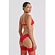 Δαντελένιο Σετ Εσωρούχων   Κόκκινο Milena By Paris Set10212-8534-Κόκκινο