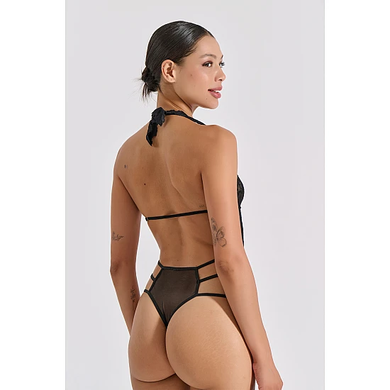 Sexy Κορμάκι String    Μαύρο Milena By Paris 002529-Μαύρο