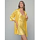 Σετ Σατέν Νυχτικό με Ρόμπα   Κίτρινο Milena By Paris Set3392_5220-Κίτρινο