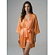 Σετ Σατέν Babydoll με Ρόμπα   Πορτοκαλί Milena By Paris Set4176_5220-Πορτοκαλί