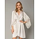 Νυφικό Σετ Σατέν Babydoll και Ρόμπα   Ιβουάρ Milena By Paris SET4178_5352-Ιβουάρ