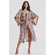 Μάξι Κιμονό Σατέν    Animal Print Milena By Paris 005376-Animal Print
