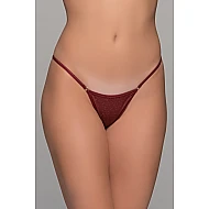 Micro G string Ιριδίζουσα Λύκρα   Μπορντό Milena By Paris 006915-Μπορντό