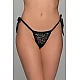 Δαντελένιο G string Δετό   Μαύρο Milena By Paris 006928-Μαύρο