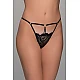 Δαντελένιο G string με Καρδούλα   Μαύρο Milena By Paris 006938-Μαύρο