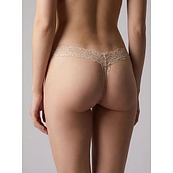 Διάφανο Σλιπ G string με Δαντελάκι   Μπεζ Milena By Paris 006963-Μπεζ
