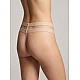 G string Γυαλιστερή Λύκρα με Φαρδιά Λάστιχα   Μπεζ Milena By Paris 006965-Μπεζ