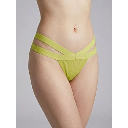 G string Γυαλιστερή Λύκρα με Φαρδιά Λάστιχα   Λάϊμ Milena By Paris 006965-Λαϊμ