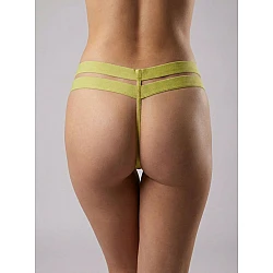 G string Γυαλιστερή Λύκρα με Φαρδιά Λάστιχα   Λάϊμ Milena By Paris 006965-Λαϊμ