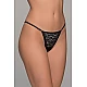 Tanga String Δαντέλα   Μαύρο Milena By Paris 007736-Μαύρο