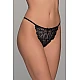 Ψηλόμεσο Tanga String Δαντέλα   Μαύρο Milena By Paris 007740-Μαύρο