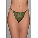 Ψηλόμεσο Tanga String Δαντέλα   Λαδί Milena By Paris 007740-Λαδί