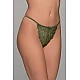 Ψηλόμεσο Tanga String Δαντέλα   Λαδί Milena By Paris 007740-Λαδί