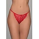 Ψηλόμεσο Tanga String Δαντέλα   Κόκκινο Milena By Paris 007740-Κόκκινο