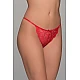 Ψηλόμεσο Tanga String Δαντέλα   Κόκκινο Milena By Paris 007740-Κόκκινο