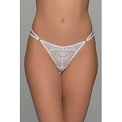 Δαντελένιο String Tanga    Λευκό Milena By Paris 007742-Λευκό