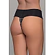 Ψηλόμεσο String Δαντέλα και Τούλι   Μαύρο Milena By Paris 007745-Μαύρο