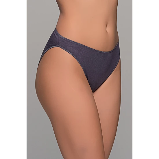 High Leg Σλιπ Bikini Bamboo   Ανθρακί Milena By Paris 008505-Ανθρακί