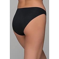 High Leg Σλιπ Bikini Bamboo   Μαύρο Milena By Paris 008505-Μαύρο