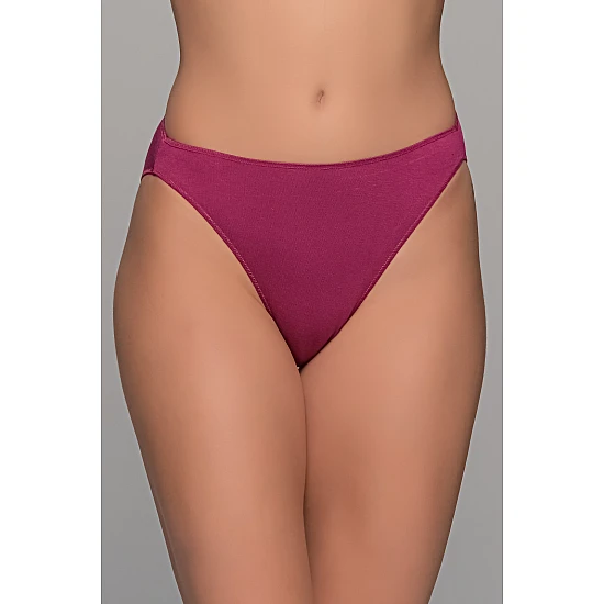 High Leg Σλιπ Bikini Bamboo   Μπορντό Milena By Paris 008505-Μπορντό