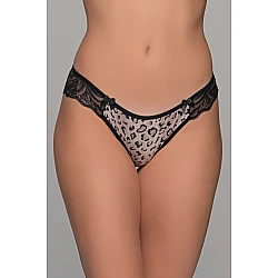Σλιπ Brazil Δαντέλα και Σατέν – Animal print Milena By Paris 008533-Animal print