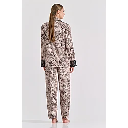 Πυζάμα Σατέν – Animal print Milena By Paris 009192-Animal print