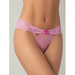 Σλιπ Μπραζίλ Δαντέλα και Τούλι – Rose Pink Milena By Paris 008428-Rose Pink