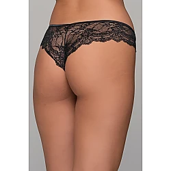 Δαντελένιο Brazilian Σλιπ – Μαύρο Milena By Paris 008463-Μαύρο
