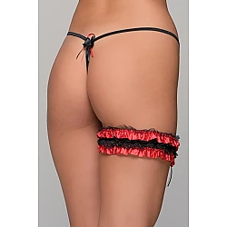 G string Ανοιχτό Καμπαρέ   Μαύρο Κόκκινο Milena By Paris 006885-Μαύρο-κόκκινο