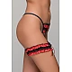 G string Ανοιχτό Καμπαρέ   Μαύρο Κόκκινο Milena By Paris 006885-Μαύρο-κόκκινο